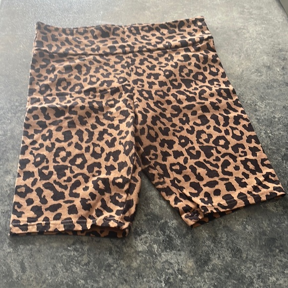 wild fable Pants - Wild Fable Leopard Print Bike Shorts